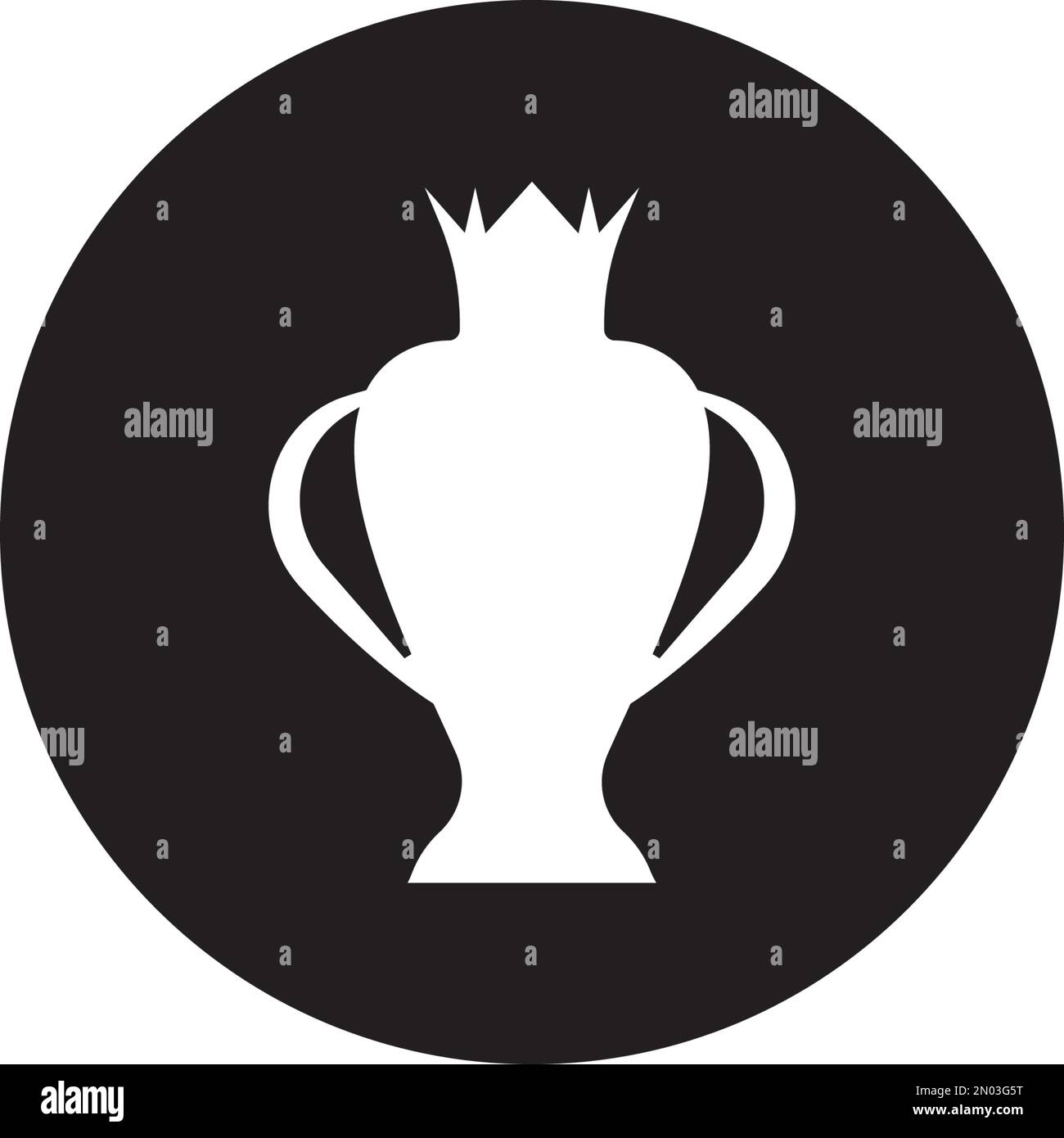 Immagine grafica vettoriale dell'icona del trofeo del vincitore Illustrazione Vettoriale