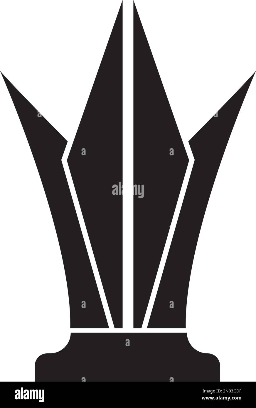 Immagine grafica vettoriale dell'icona del trofeo del vincitore Illustrazione Vettoriale