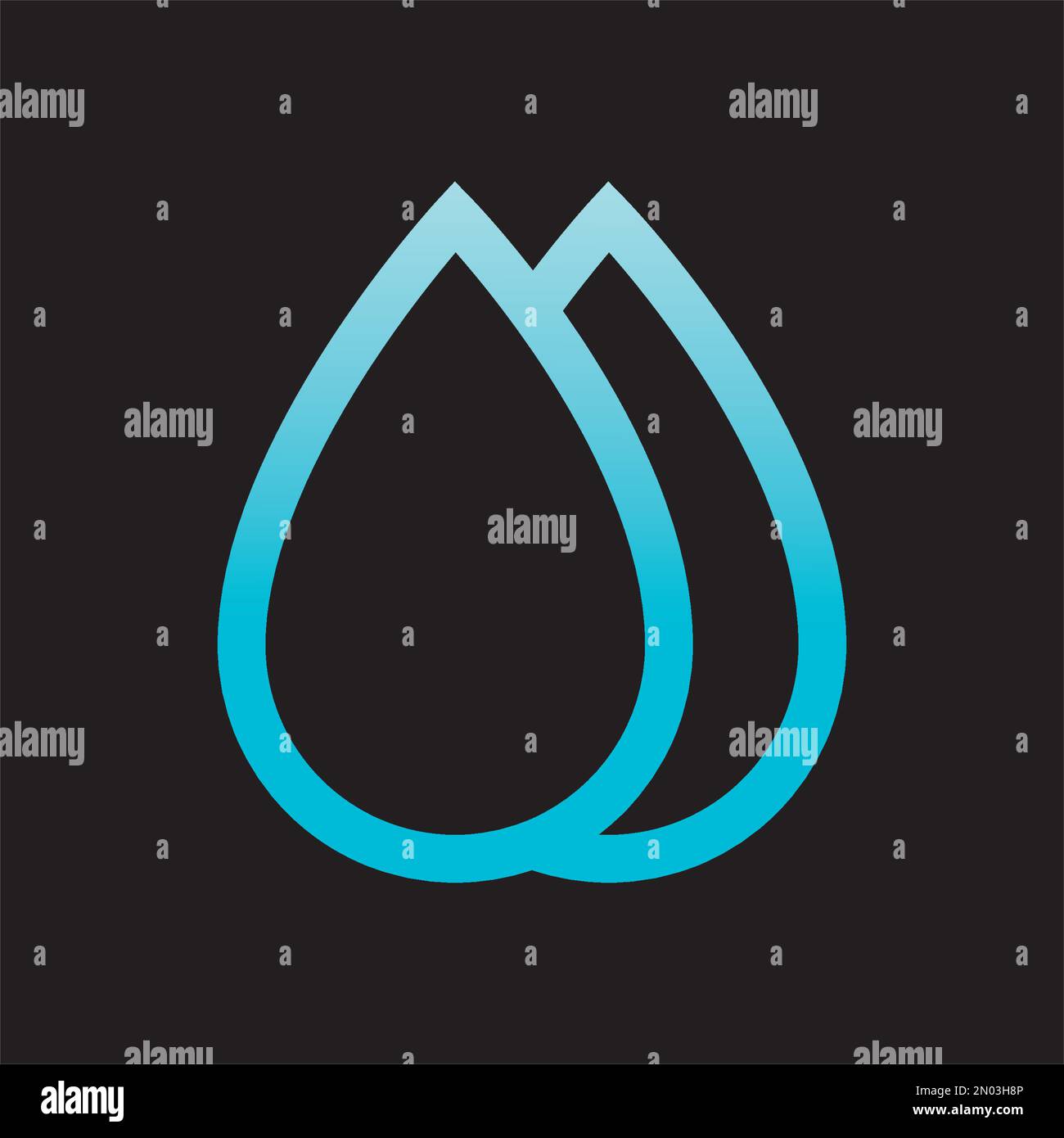 disegno del logo dell'illustrazione vettoriale dell'icona goccia d'acqua. Illustrazione Vettoriale