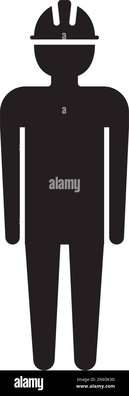 Illustrazione del design dell'icona dei lavoratori edili Illustrazione Vettoriale