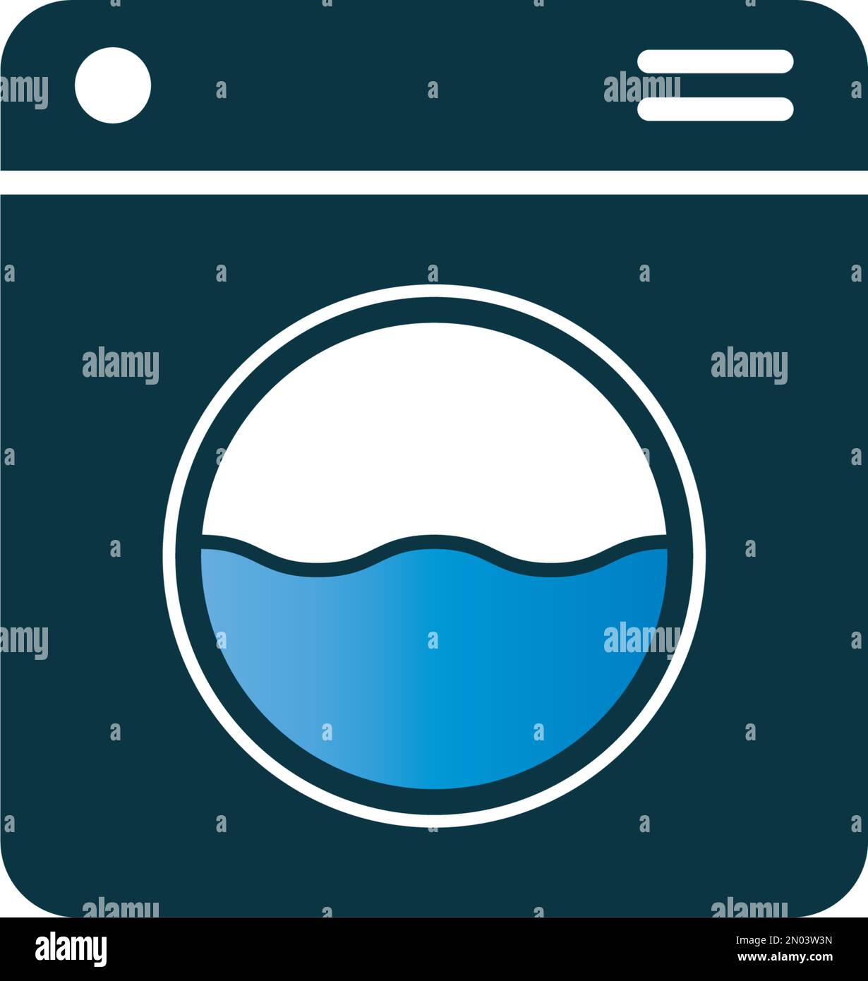 modello di disegno vettoriale logo lavatrice Illustrazione Vettoriale