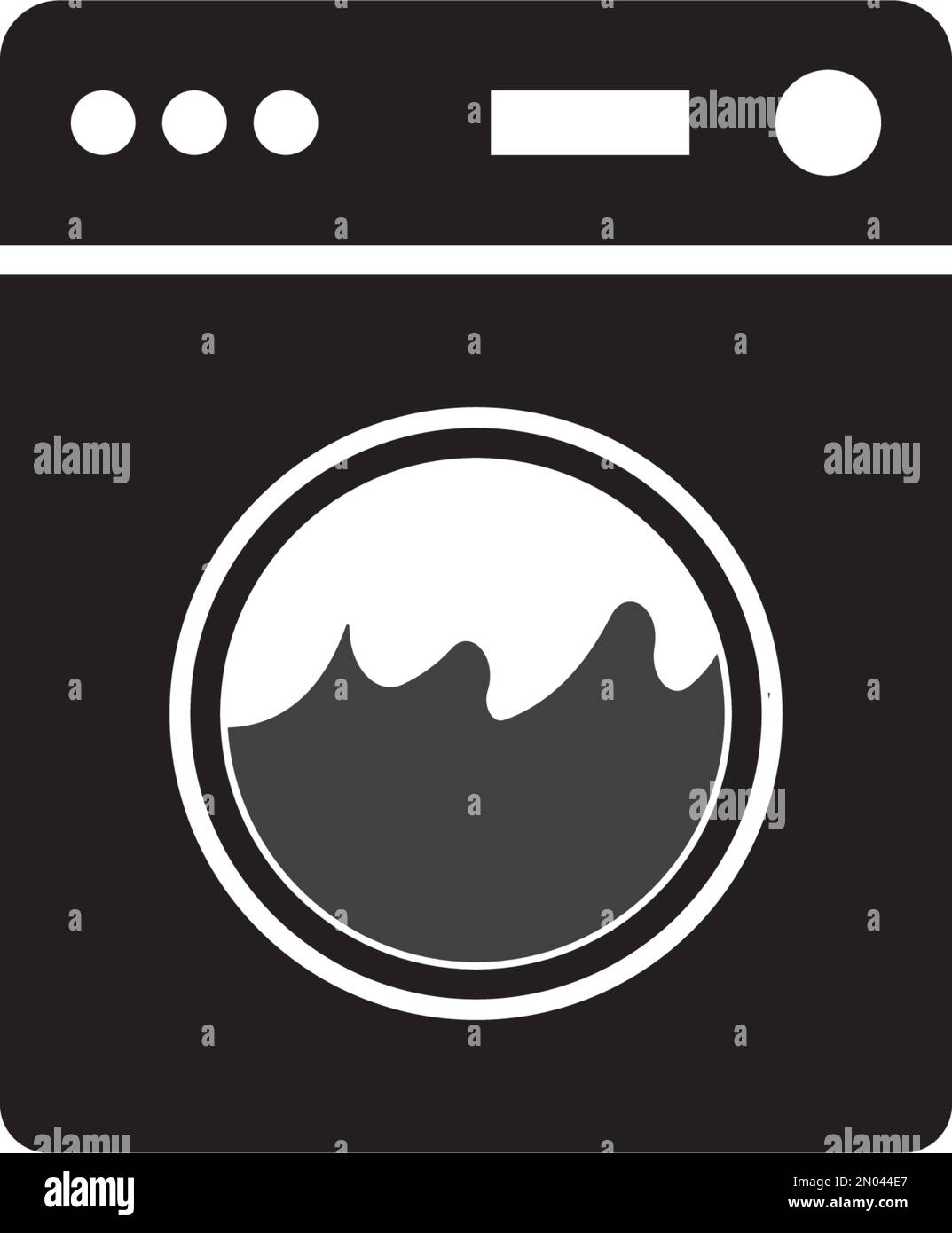 modello di disegno vettoriale logo lavatrice Illustrazione Vettoriale