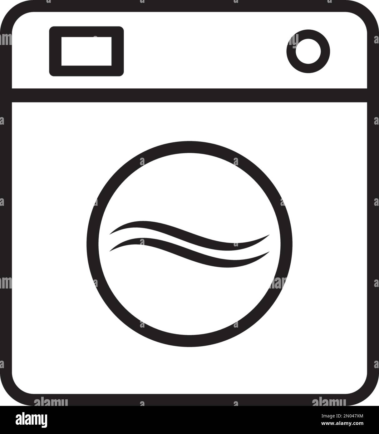 modello di disegno vettoriale logo lavatrice Illustrazione Vettoriale