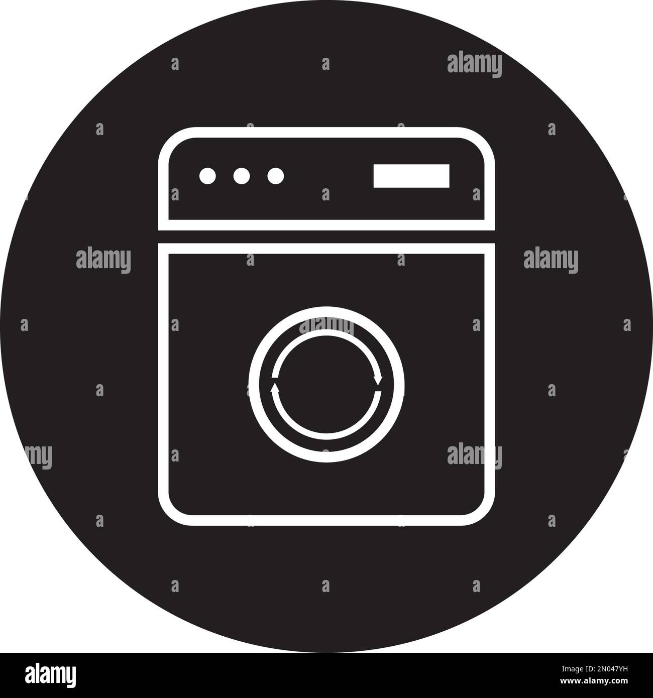 modello di disegno vettoriale logo lavatrice Illustrazione Vettoriale