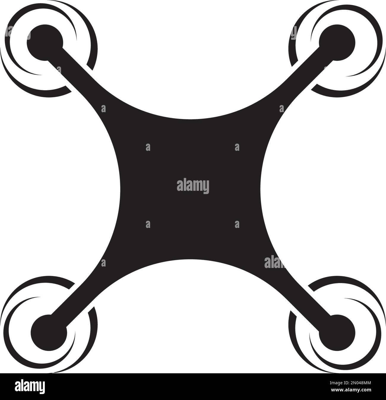 Disegno di illustrazione vettoriale del logo del drone Illustrazione Vettoriale