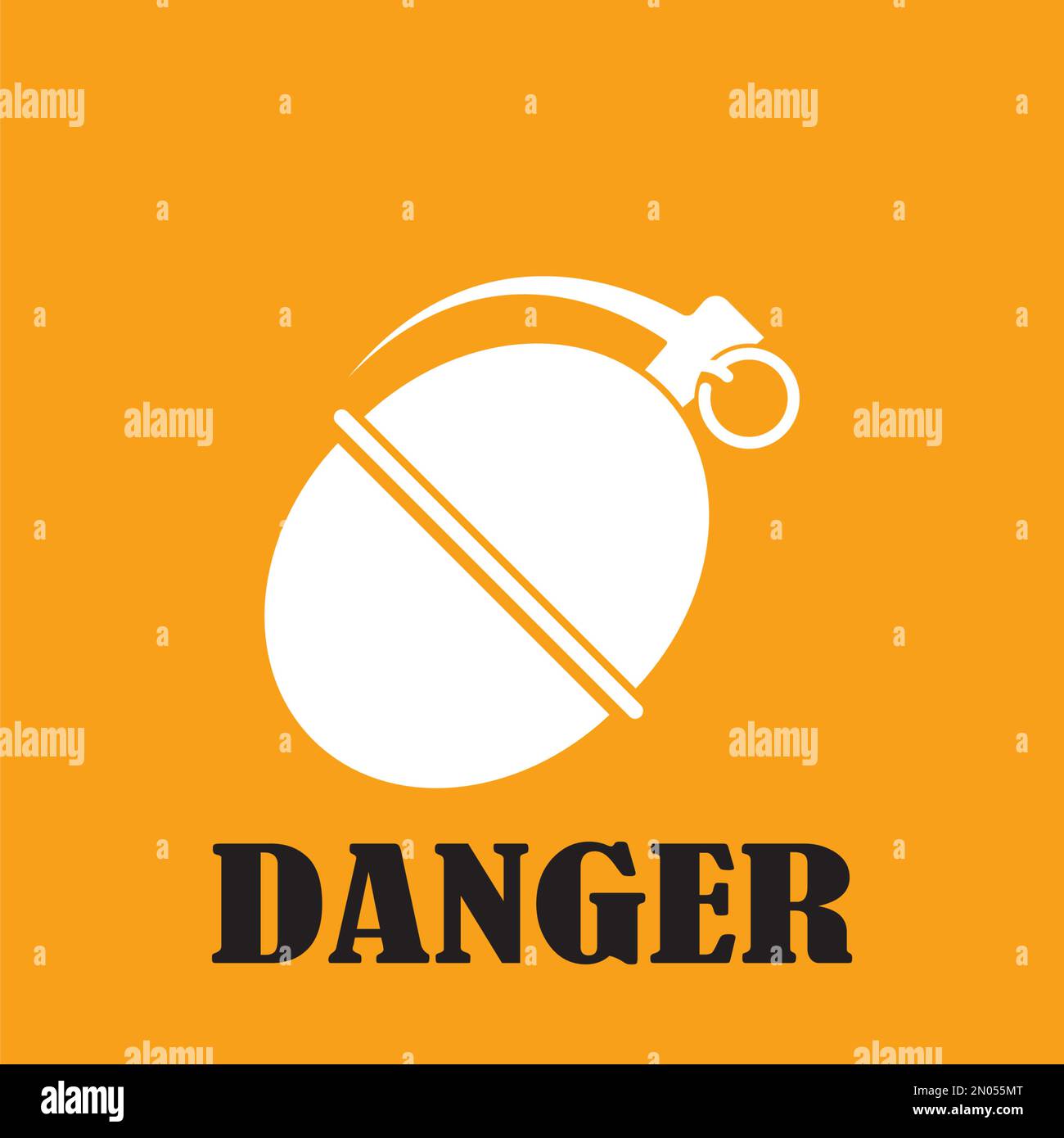 Modello di disegno con illustrazione vettoriale del logo Grenade Illustrazione Vettoriale