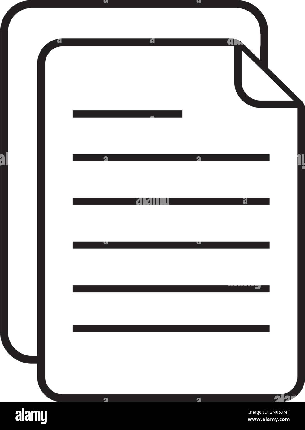 File, segno di stile lineare per concetto mobile e web design. Simbolo, illustrazione del logo. Grafica vettoriale pixel Perfect Illustrazione Vettoriale