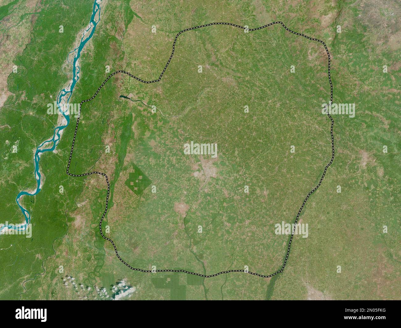 IMO, stato della Nigeria. Mappa satellitare ad alta risoluzione Foto Stock