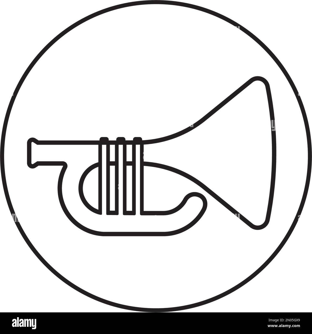 Tromba icona vettore, disegno modello illustrazione. Illustrazione Vettoriale Tromba icona vettore, disegno modello illustrazione. Illustrazione Vettoriale