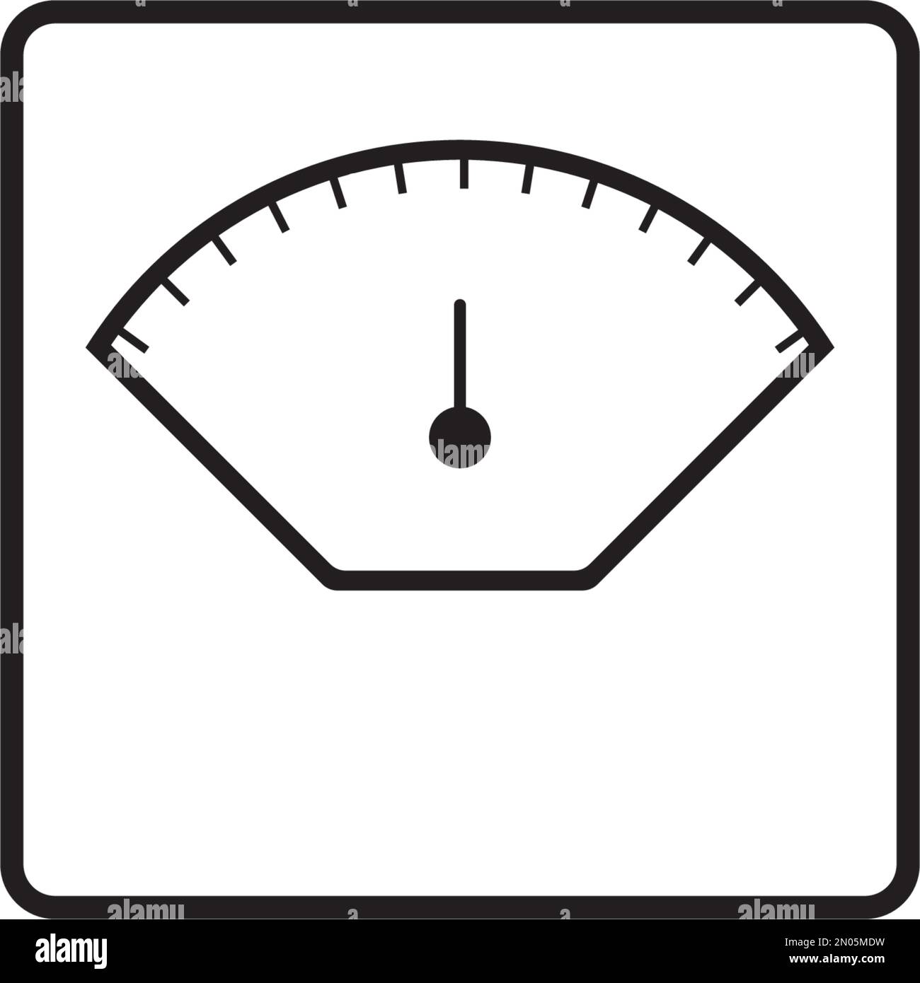 Vettore icona scala peso, modello di illustrazione del design del logo Illustrazione Vettoriale