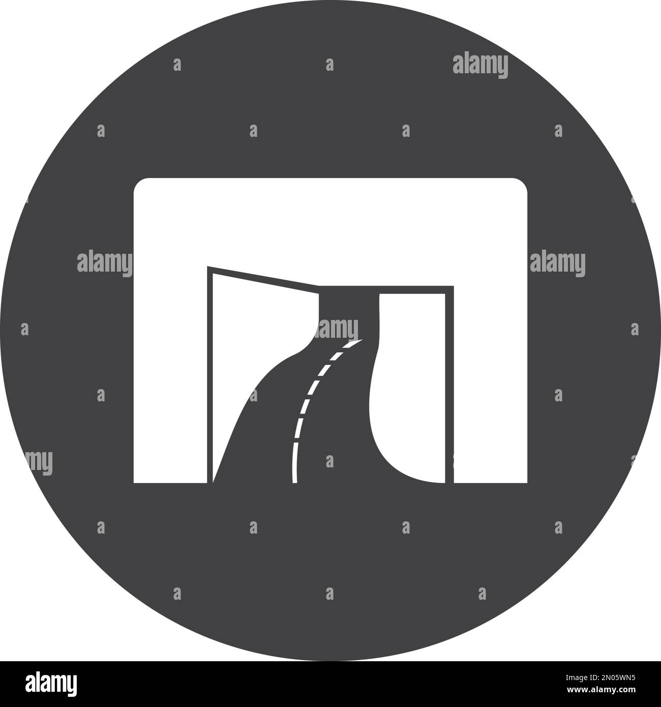 Icona tunnel disegno vettoriale, sfondo logo. Illustrazione Vettoriale