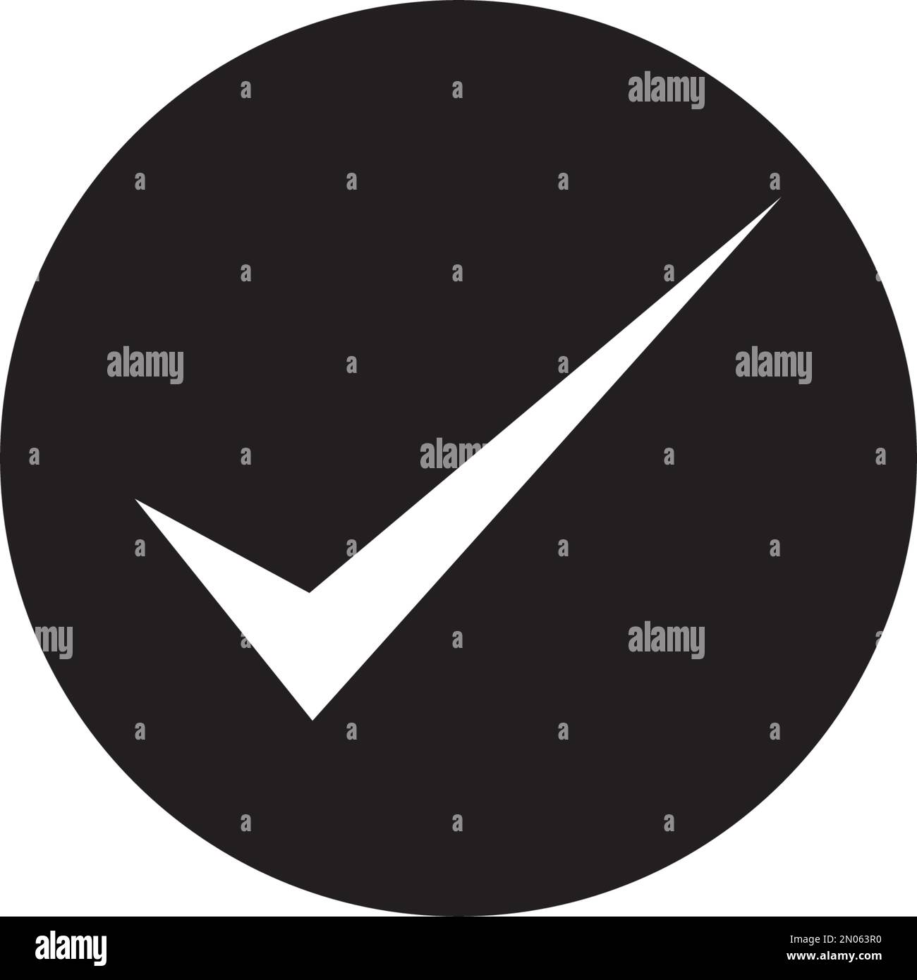 segno di spunta logo disegno vettoriale semplice. Illustrazione Vettoriale