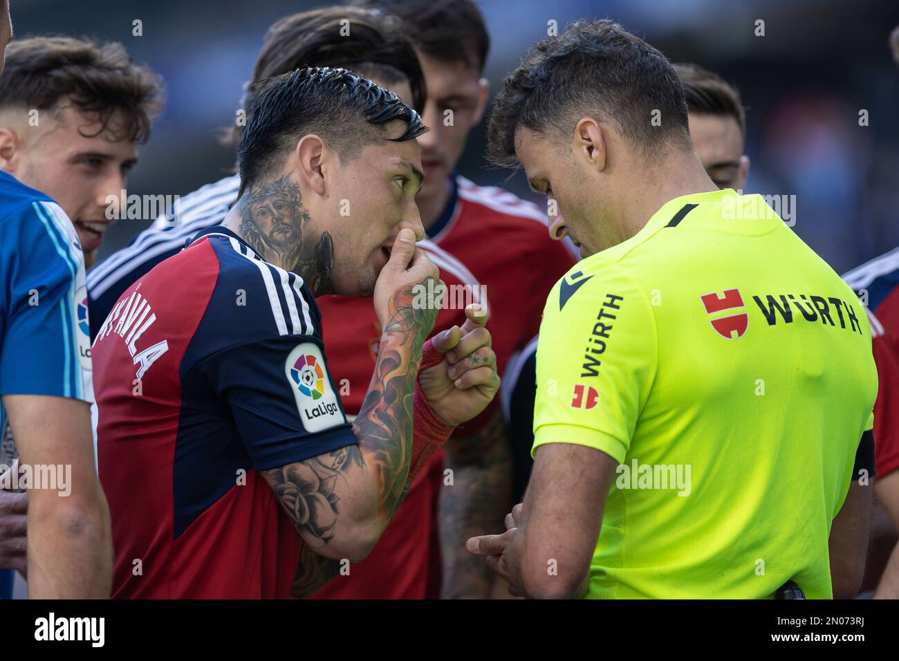 O9< durante la partita Liga tra RCD Espanyol e CA Osasuna allo stadio RCDE di Cornella, Spagna. Foto Stock