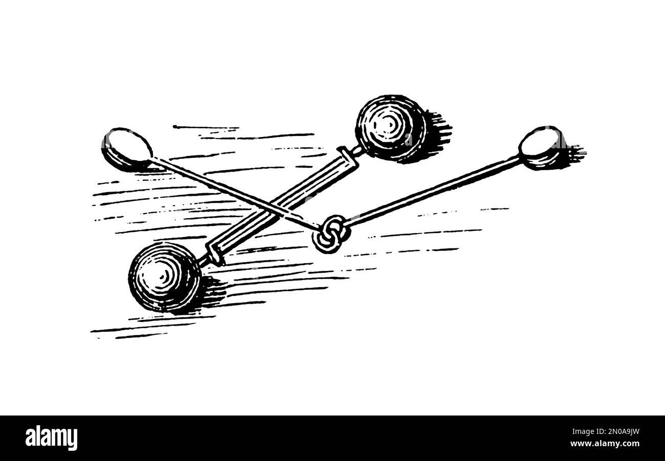 Antica incisione raffigurante artiglieria tedesca, francese e italiana e strumenti del XVI, XVII e XVIII secolo: Mortai a 20 poppatori, tombola, catapulta, f Foto Stock