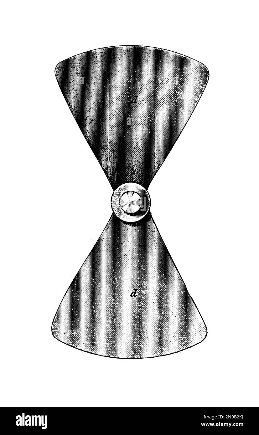 incisione del 19th° secolo di eliche marine. Illustrazione pubblicata in Systematischer Bilder Atlas - Kriegwesen und Seewesen, Ikonographische Encyklop Foto Stock