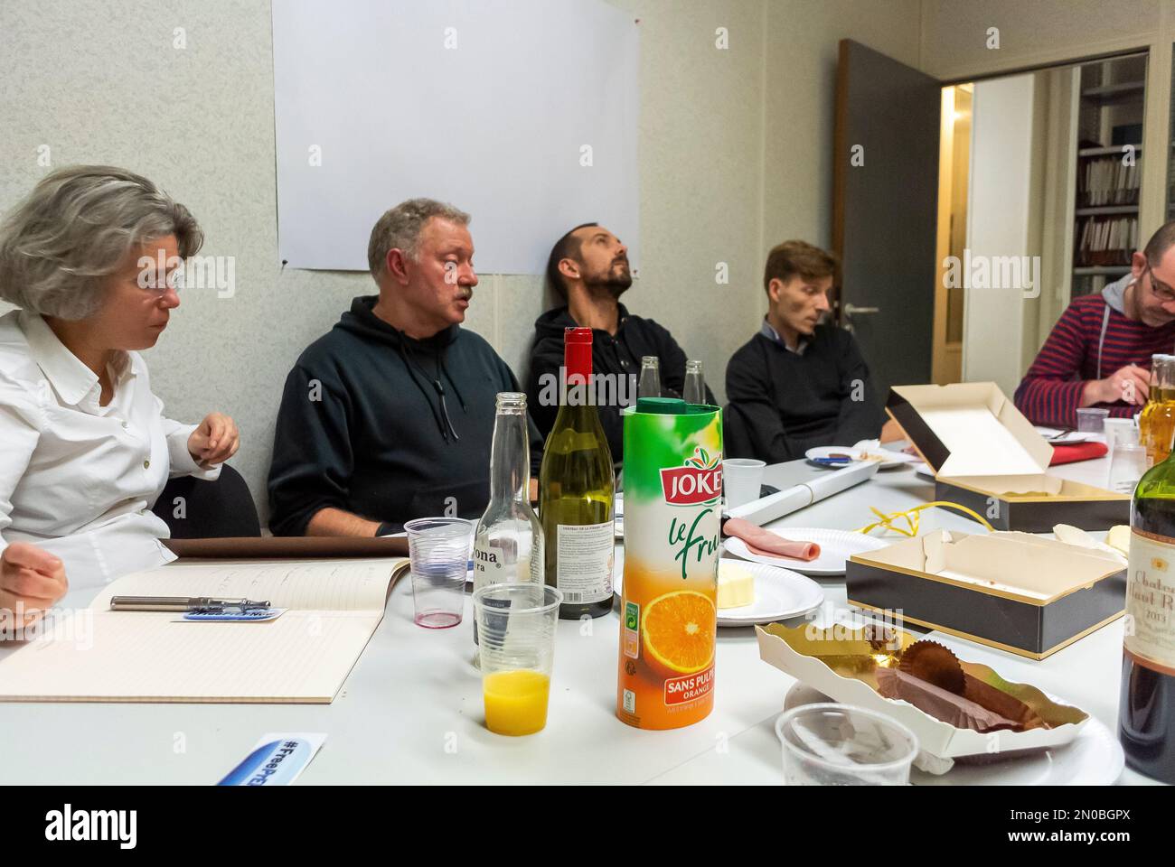 Parigi, Frace, Gruppo attivisti francesi dell'AIDS Inside, Comitato comunitario ANRS-IPERGAY incontro con SIDACTION, ONG, 2015 Foto Stock