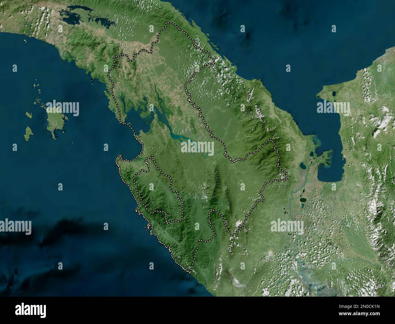 Darien, provincia di Panama. Mappa satellitare ad alta risoluzione Foto Stock