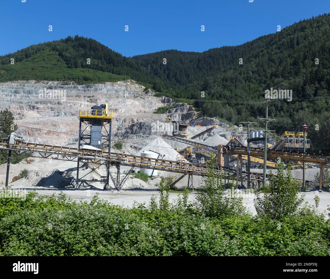 Cava di pietra di collina, Foto Stock