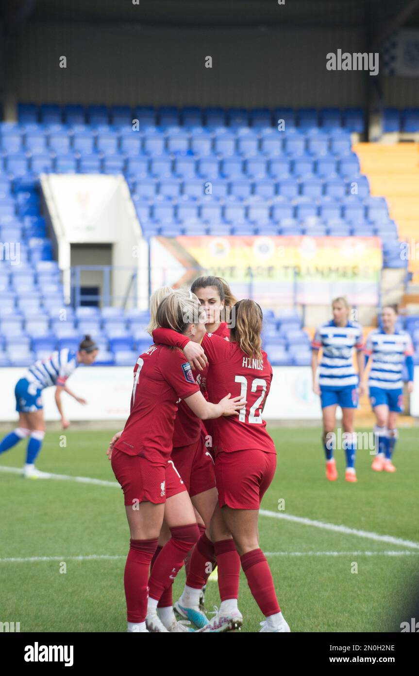 Birkenhead, Liverpool, Regno Unito. 05th Feb, 2023. WSL Liverpool / Reading a Prenton Park Birkenhead, Liverpool (Terry Scott/SPP) Credit: SPP Sport Press Photo. /Alamy Live News Credit: SPP Sport Press Photo. /Alamy Live News Foto Stock