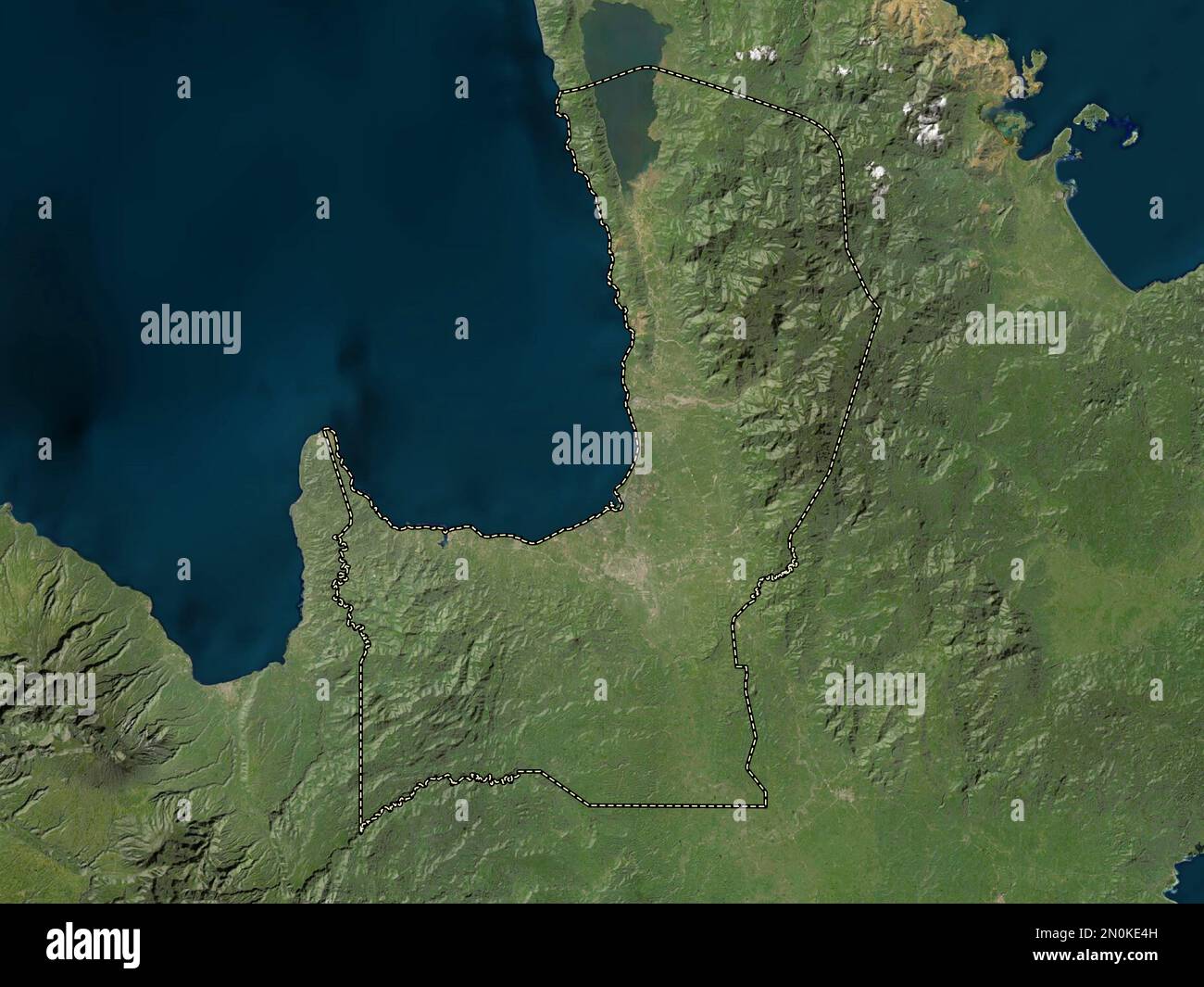 Agusan del Norte, provincia delle Filippine. Mappa satellitare a bassa risoluzione Foto Stock