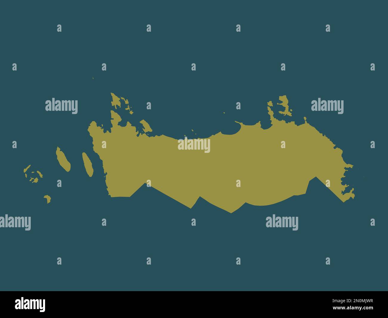 Samar settentrionale, provincia delle Filippine. Forma a tinta unita Foto Stock