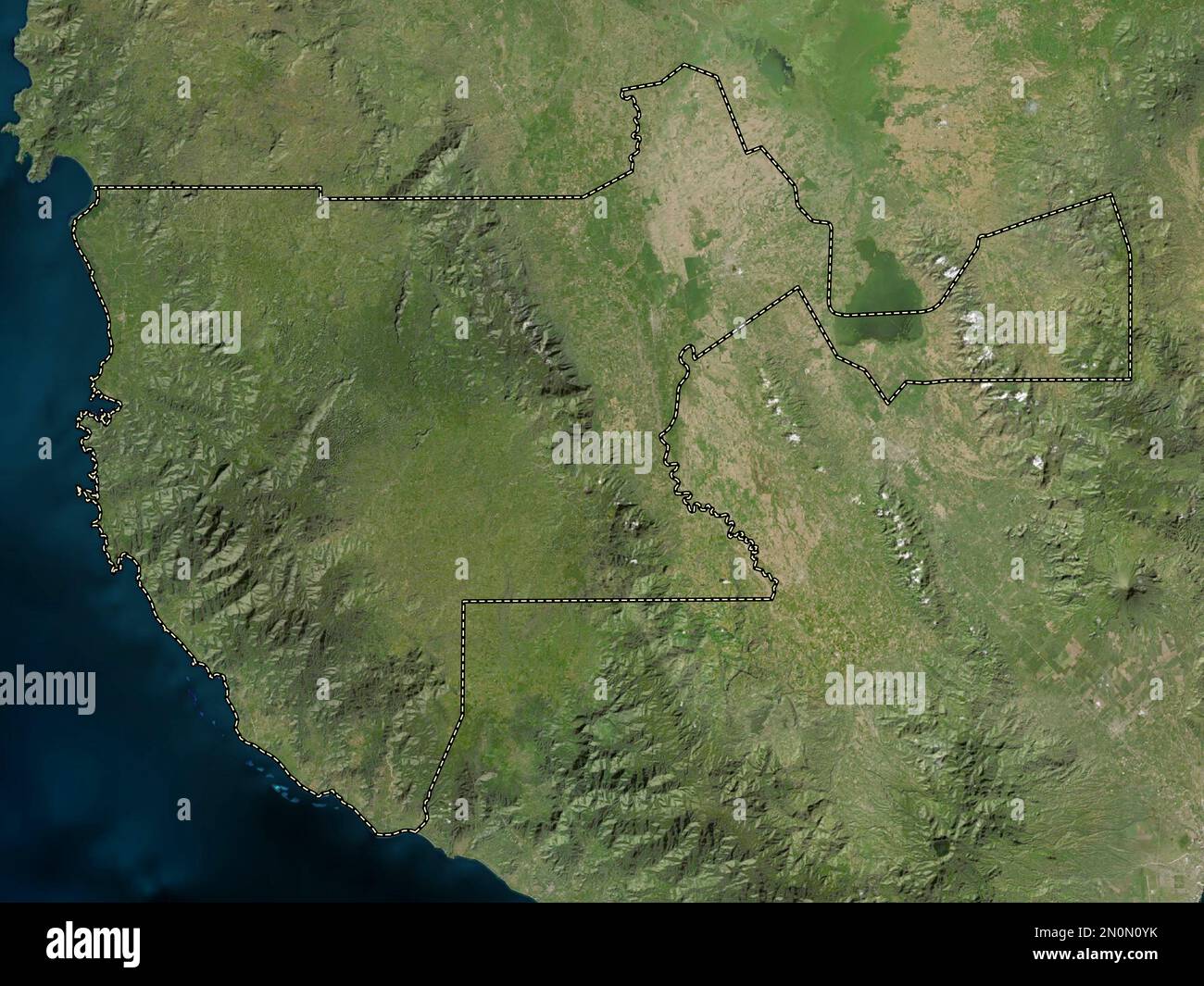 Sultan Kudarat, provincia delle Filippine. Mappa satellitare a bassa risoluzione Foto Stock