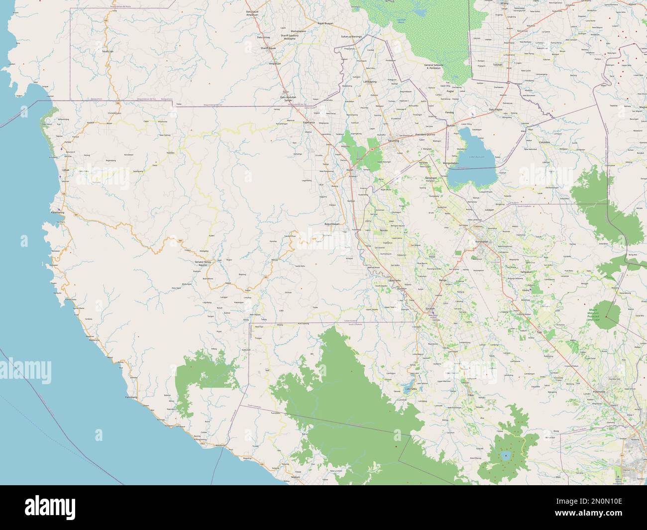 Sultan Kudarat, provincia delle Filippine. Aprire la mappa stradale Foto Stock