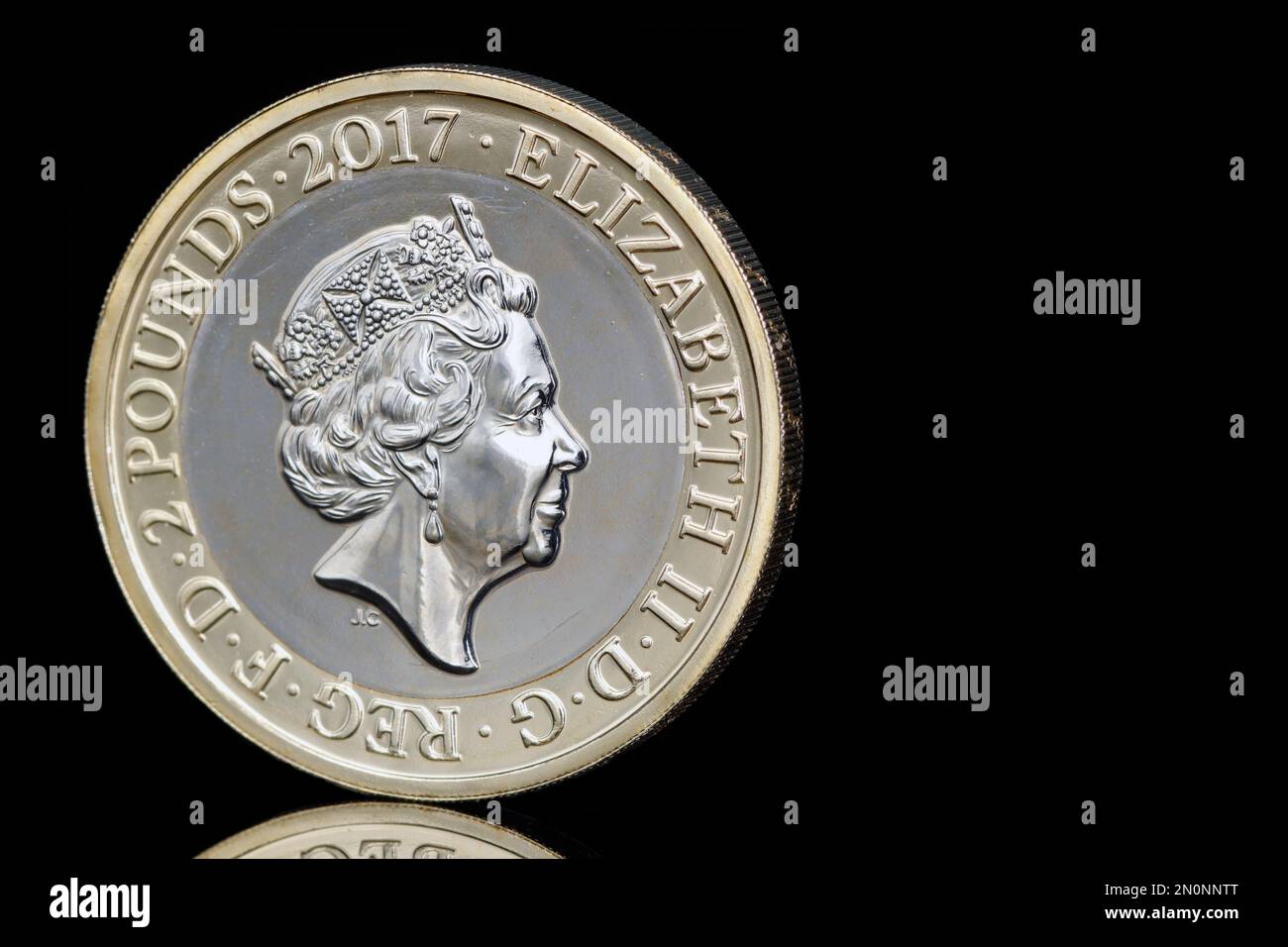 Moneta da €2017 £2 per commemorare il 100th° anniversario dell'aviazione durante la guerra mondiale del 1 Foto Stock