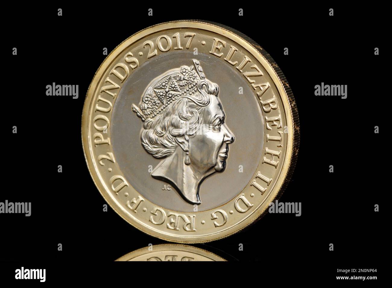 Moneta da €2017 £2 per commemorare il 100th° anniversario dell'aviazione durante la guerra mondiale del 1 Foto Stock