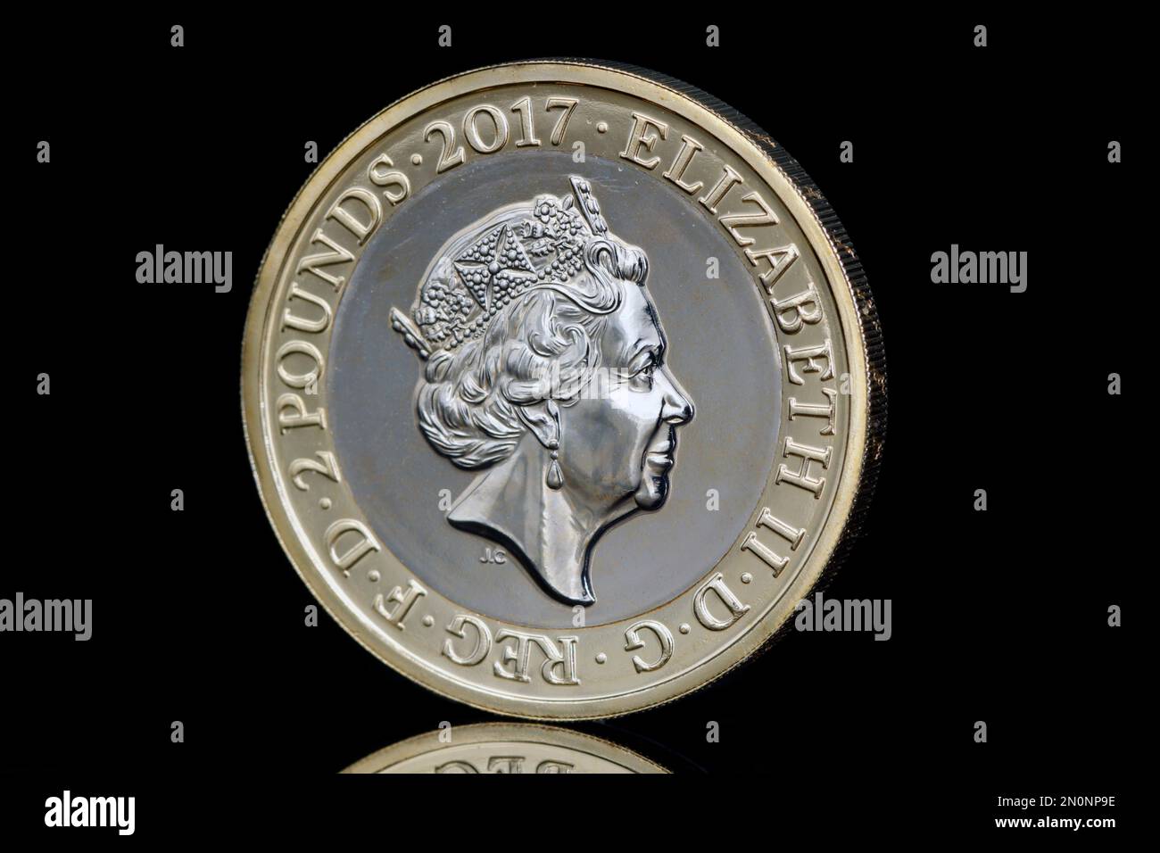 Moneta da €2017 £2 per commemorare il 100th° anniversario dell'aviazione durante la guerra mondiale del 1 Foto Stock