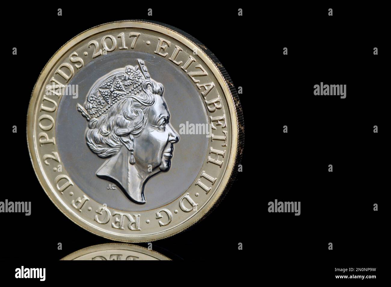 Moneta da €2017 £2 per commemorare il 100th° anniversario dell'aviazione durante la guerra mondiale del 1 Foto Stock