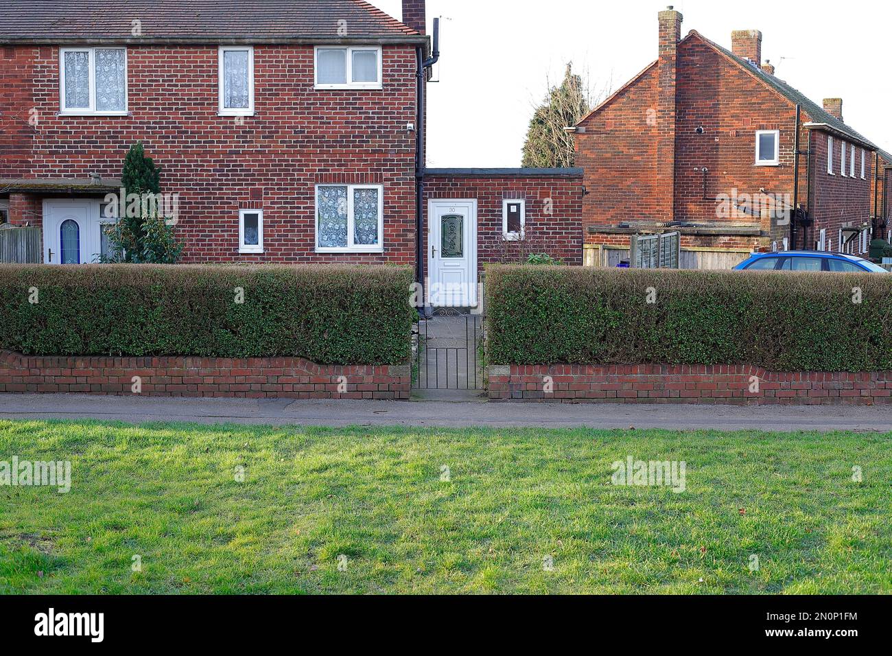 30 East Drive a Pontefrxt, West Yorkshire. Sede di un violento poltergeist conosciuto come il Mistico Nero, conosciuto anche come Fred. Foto Stock