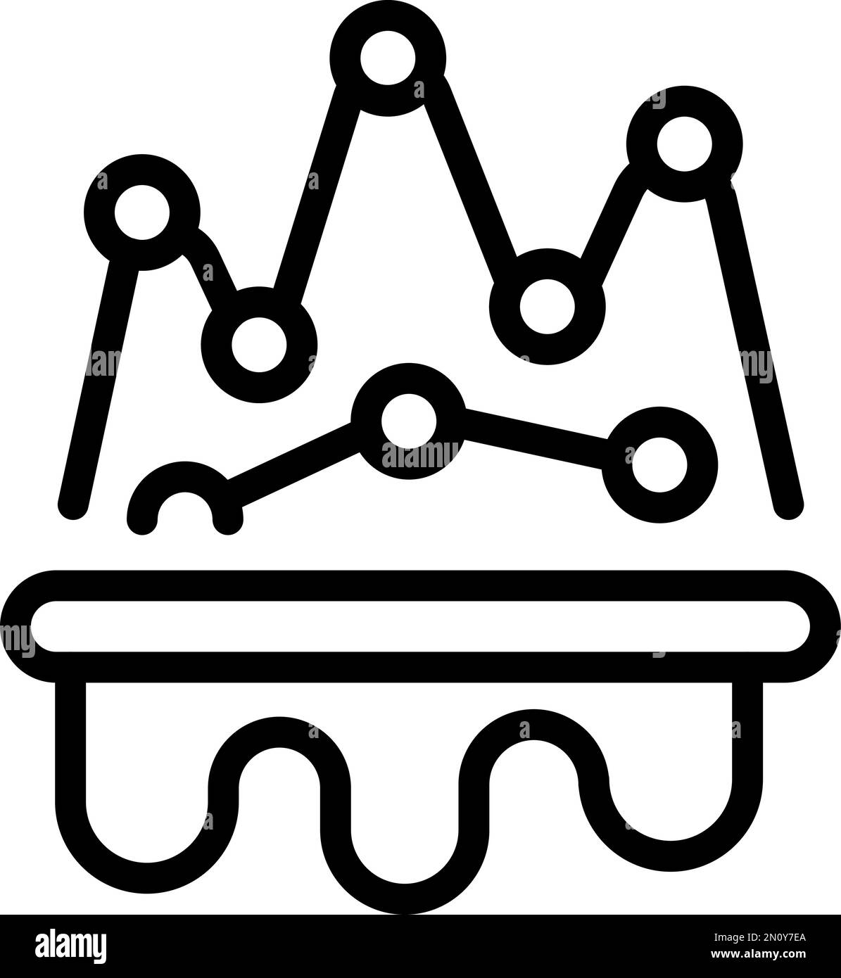 Icona di crescita della popolazione vettore di contorno. Team del cliente. Social network dei dati Illustrazione Vettoriale