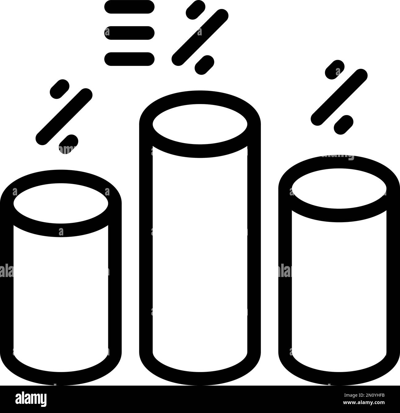 Icona grafico vettore contorno. Crescita della popolazione. Squadra umana Illustrazione Vettoriale