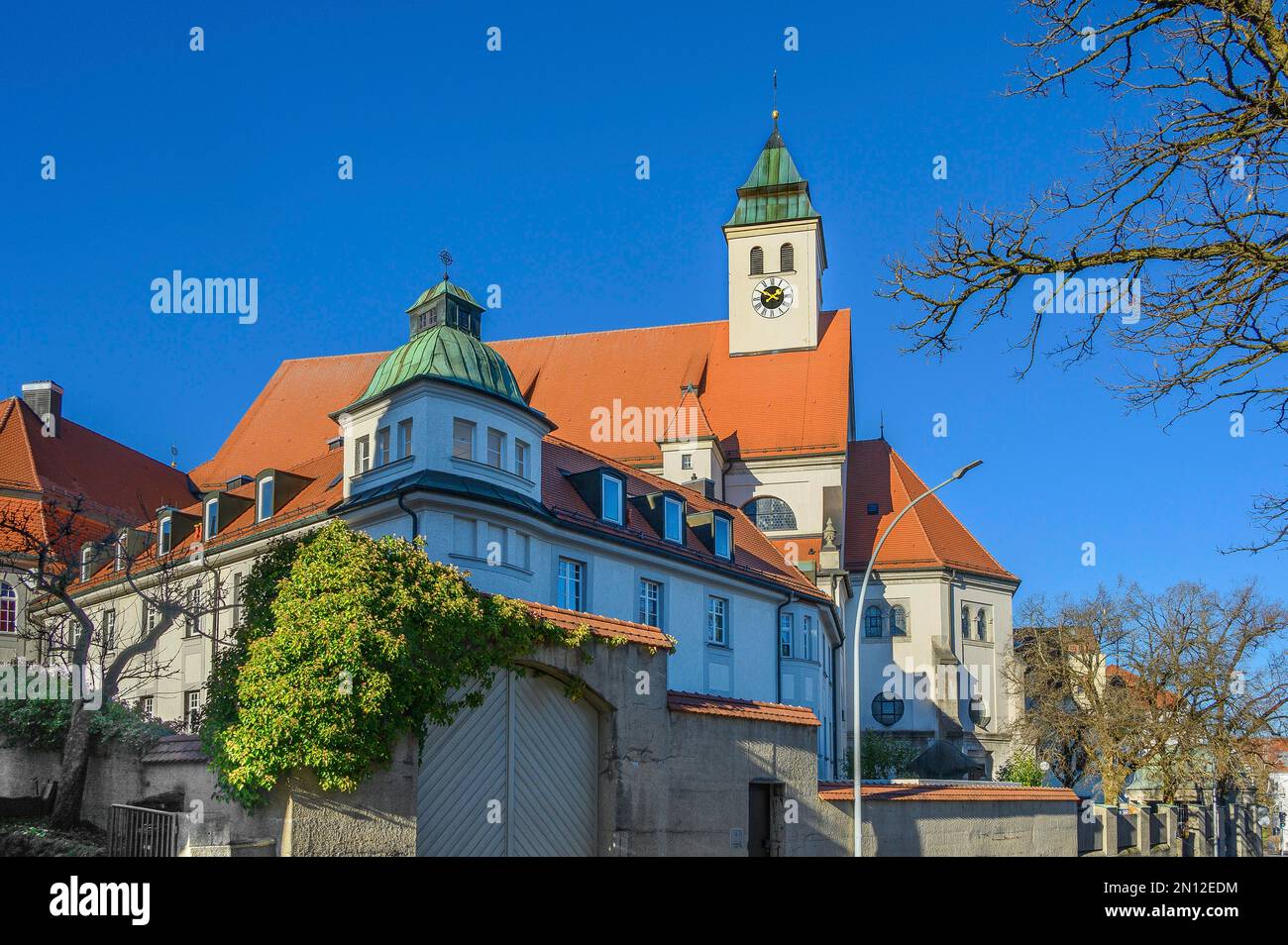St Chiesa cattolica Anton a Kempten Allgäu, Baviera, Germania, Europa Foto Stock
