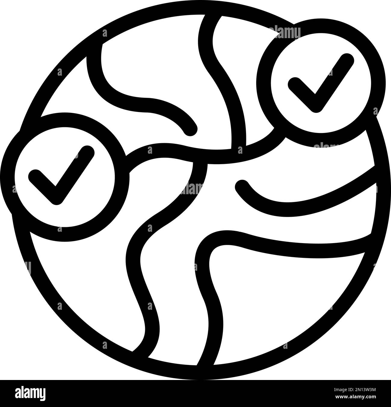 Icona della scheda di garanzia globale vettoriale. Lettera del certificato. Etichetta badge Illustrazione Vettoriale
