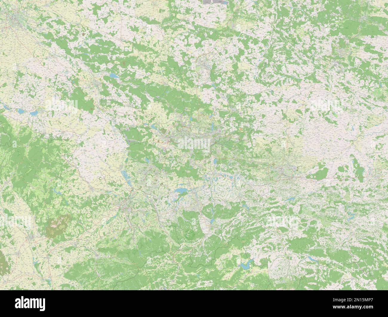 Slaskie, voivodato|provincia di Polonia. Aprire la mappa stradale Foto Stock