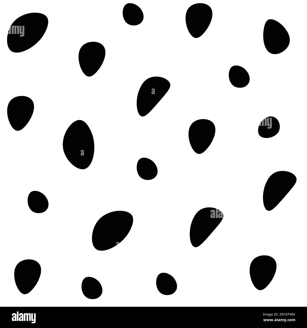 Motivo a mucca di pois nero senza cuciture. Sfondo d'arte in stile vintage retrò macchiato. Illustrazione Vettoriale