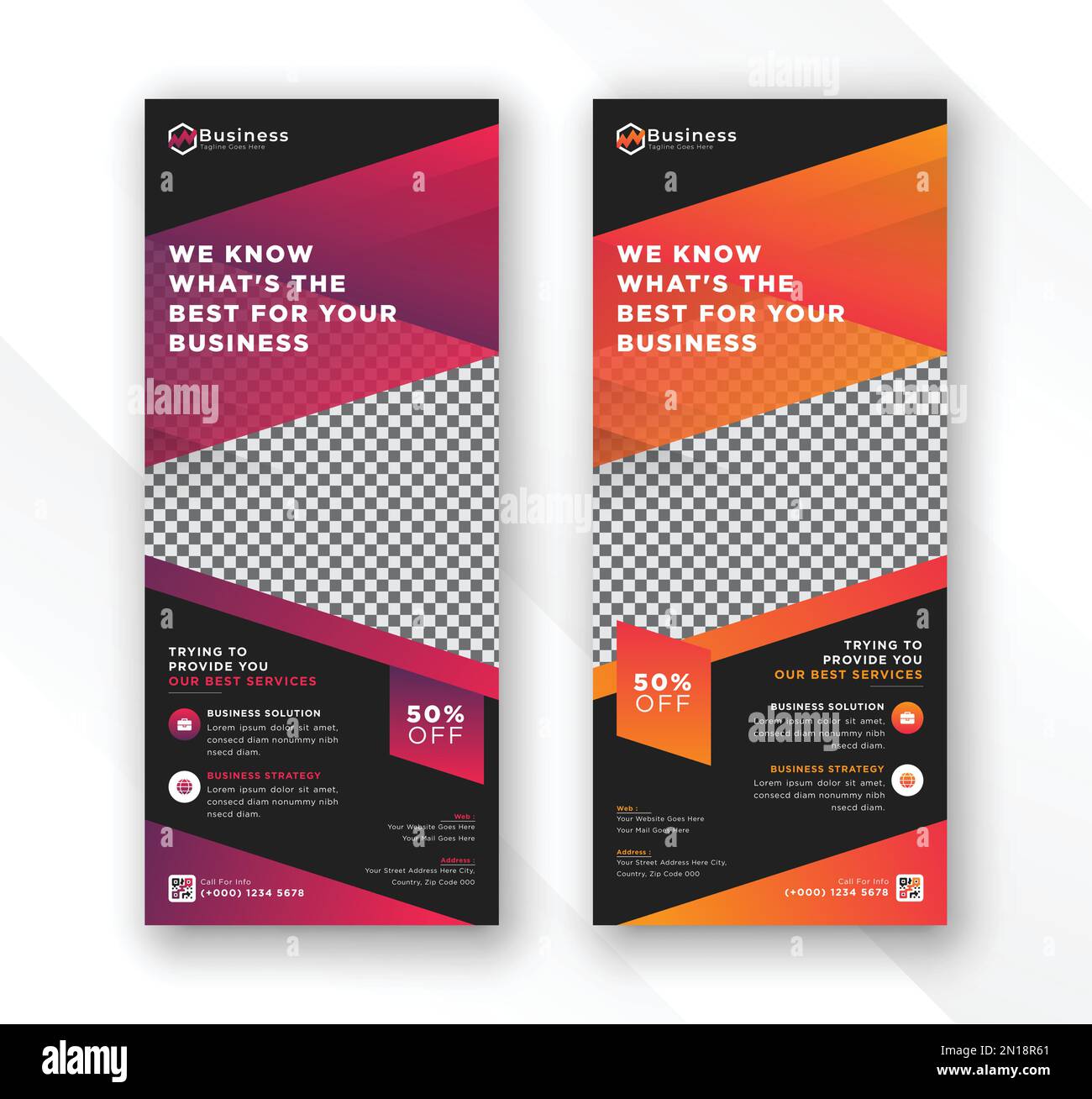 Moderno colorato gradiente display mostra astratto business pubblicità roll up standee banner modello di progettazione Illustrazione Vettoriale