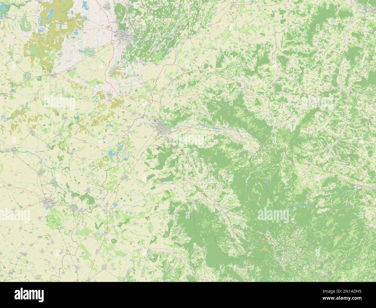 Bihor, contea della Romania. Aprire la mappa stradale Foto Stock