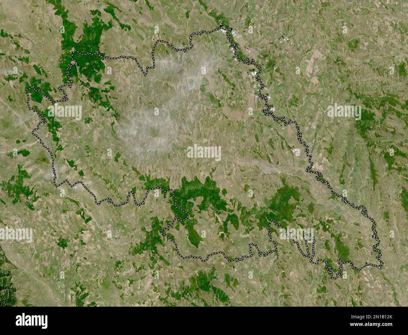 Iasi, contea della Romania. Mappa satellitare a bassa risoluzione Foto Stock