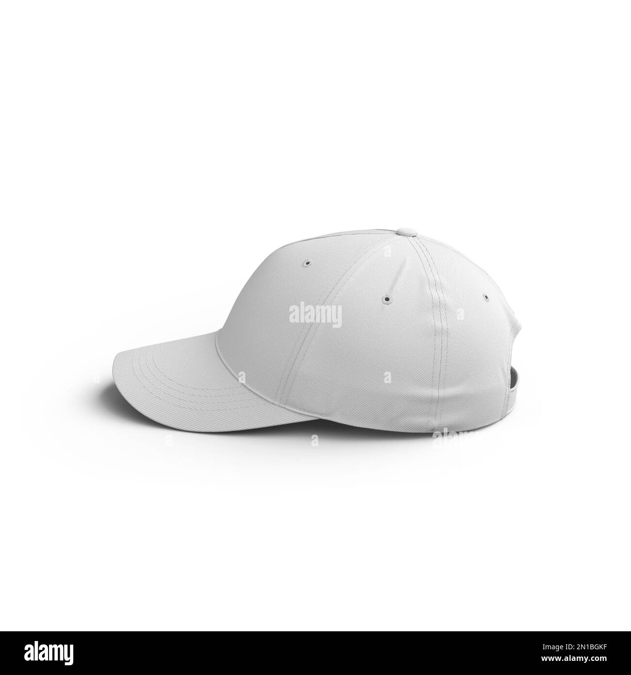 Rendering White Cap Mockup 3D Foto Stock