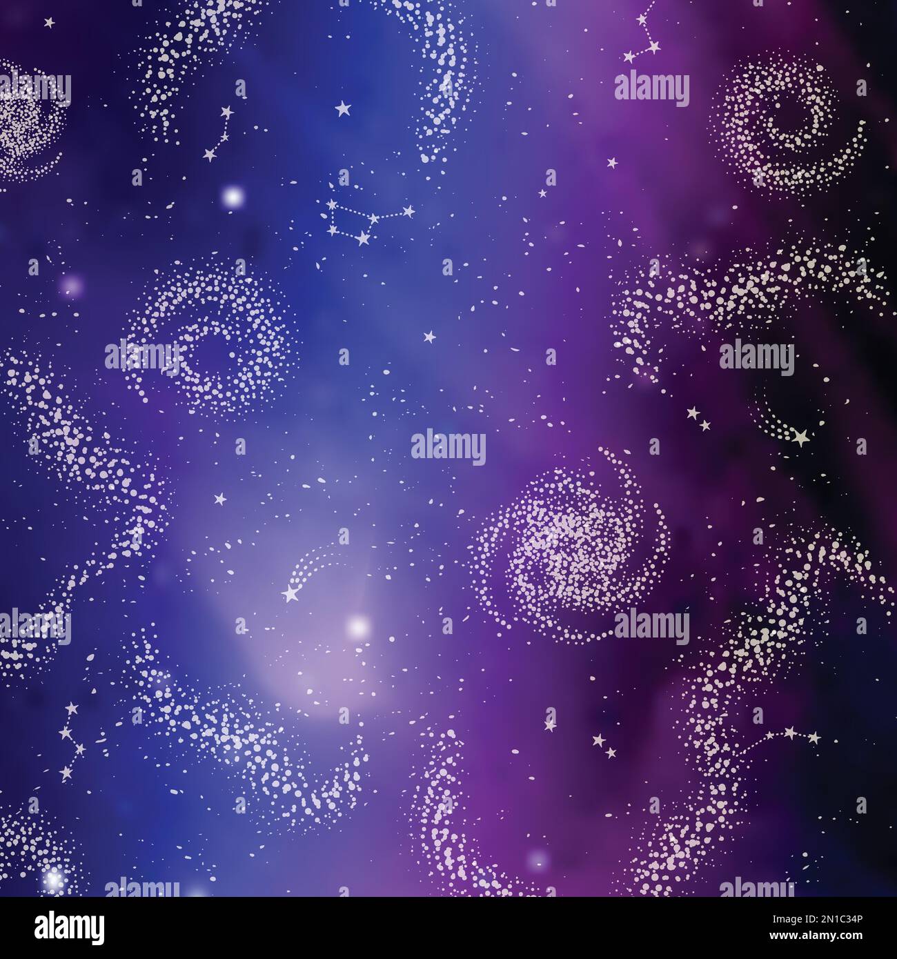 Stelle della galassia nello spazio profondo Illustrazione Vettoriale