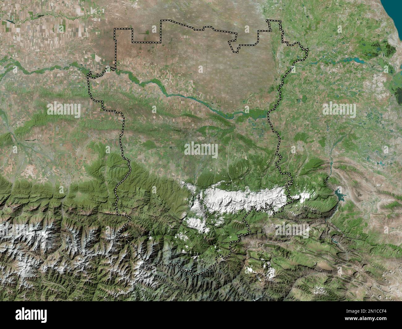 Cecenia, repubblica di Russia. Mappa satellitare ad alta risoluzione Foto Stock