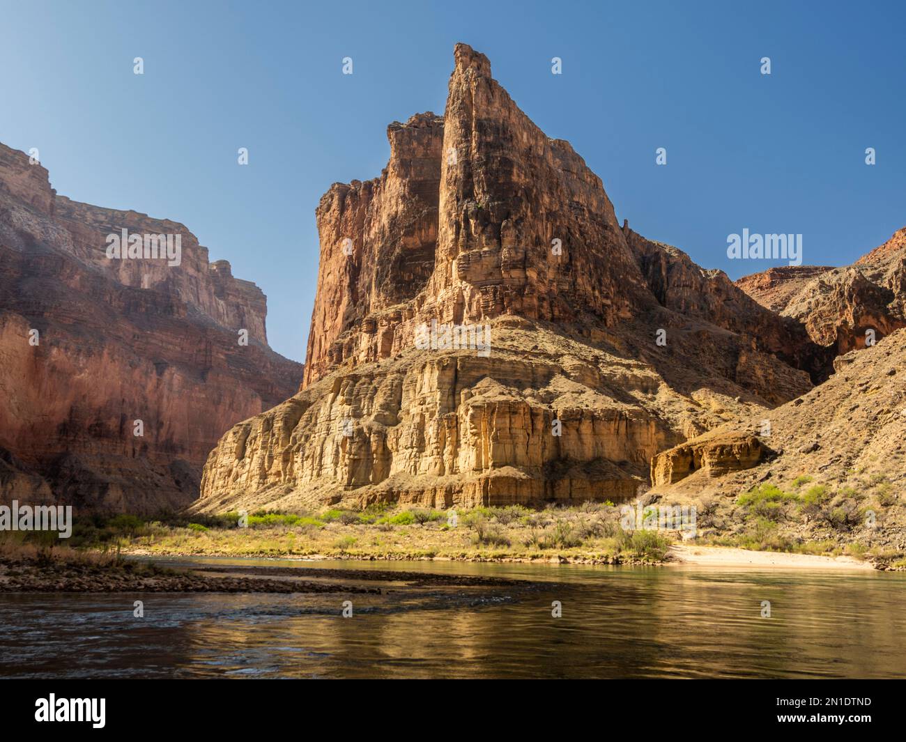 Una vista del Grand Canyon superiore, del Parco Nazionale del Grand Canyon, del Sito Patrimonio Mondiale dell'UNESCO, dell'Arizona, degli Stati Uniti d'America, del Nord America Foto Stock