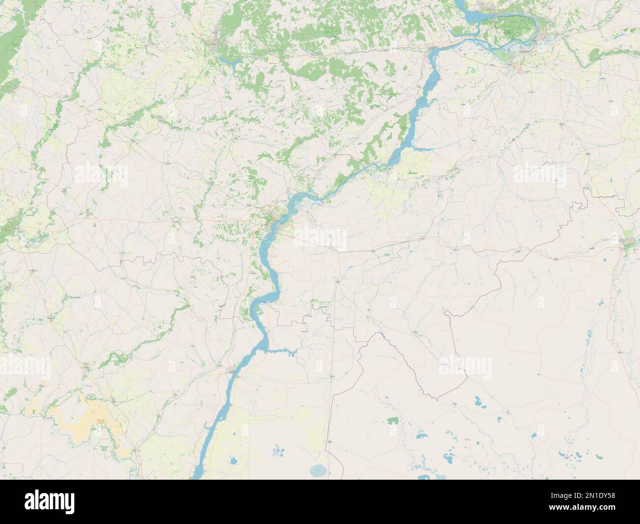 Saratov, regione della Russia. Aprire la mappa stradale Foto Stock