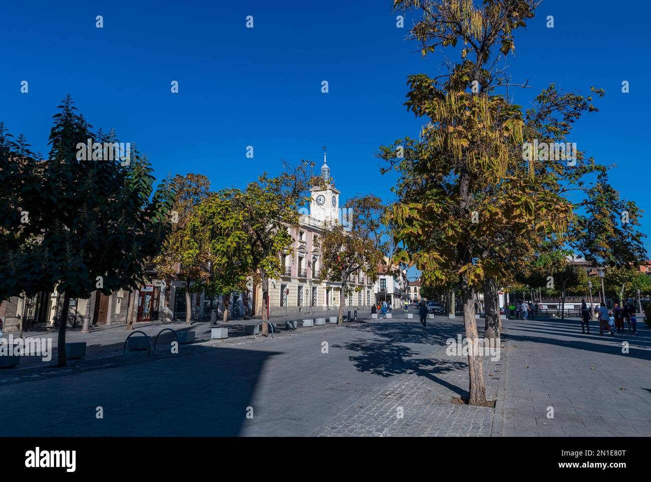 Piazza Rodriguez Marin, Alcala de Henares, Provincia di Madrid, Spagna, Europa Foto Stock