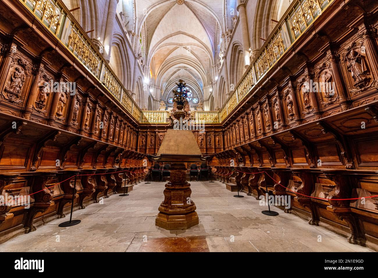 Interno della Cattedrale, Cuenca, patrimonio dell'umanità dell'UNESCO, Castilla-la Mancha, Spagna, Europa Foto Stock