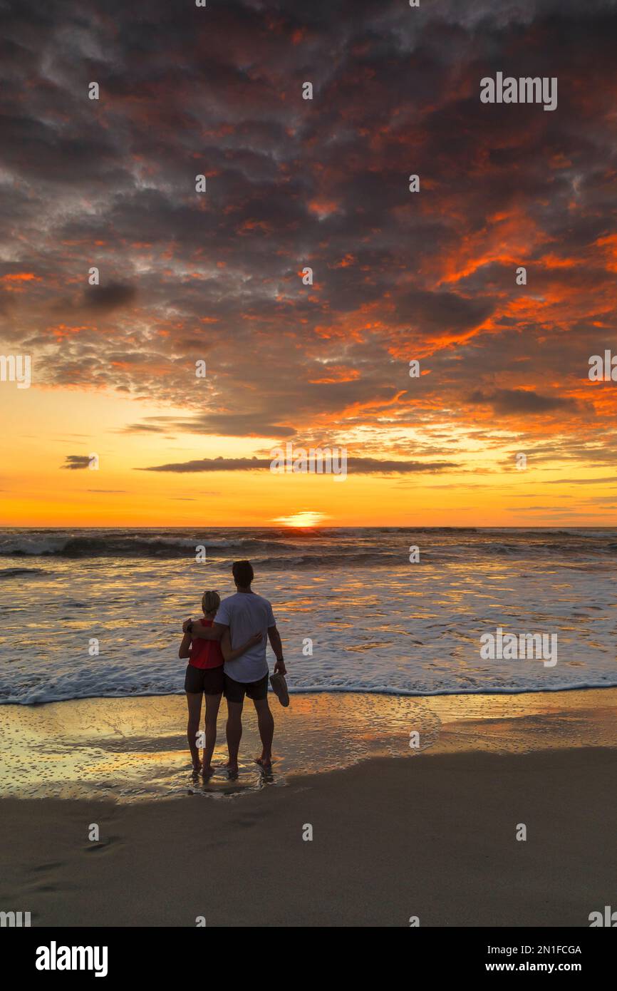 Playa Santa Teresa, Penisola de Nicoya, Guanacaste, Costa Rica, America Centrale Foto Stock