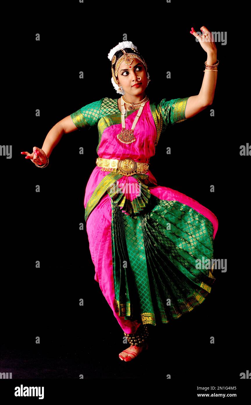 Ballerina Bharata Natyam a Parigi, Francia, Europa Foto Stock